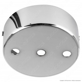 FAI Rosone Cilindrico in Metallo 3 Fori Colore Cromo - mod. 1159/CR/3