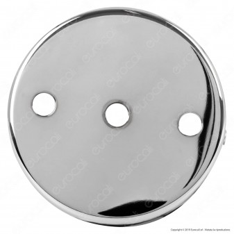 FAI Rosone Cilindrico in Metallo 3 Fori Colore Cromo - mod. 1159/CR/3