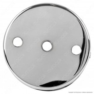 FAI Rosone Cilindrico in Metallo 3 Fori Colore Cromo - mod. 1159/CR/3