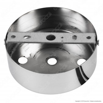 FAI Rosone Cilindrico in Metallo 3 Fori Colore Cromo - mod. 1159/CR/3