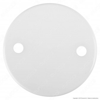 FAI Rosone Cilindrico in Metallo 2 Fori Colore Bianco Lucido - mod. 1159/BI/2