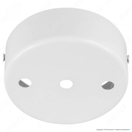 FAI Rosone Cilindrico in Metallo 3 Fori Colore Bianco Lucido - mod. 1159/BI/3 FAI Rosone Cilindrico in Metallo 3 Fori Colore Bianco Lucido - mod. 1159/BI/3