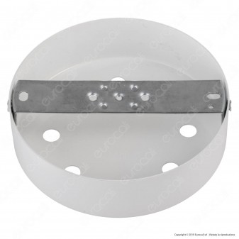 FAI Rosone Cilindrico in Metallo 8 Fori Colore Bianco Lucido - mod. 1159/BI/8