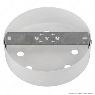 FAI Rosone Cilindrico in Metallo 8 Fori Colore Bianco Lucido - mod. 1159/BI/8