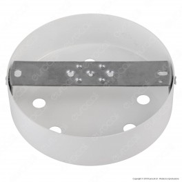 FAI Rosone Cilindrico in Metallo 8 Fori Colore Bianco Lucido - mod. 1159/BI/8