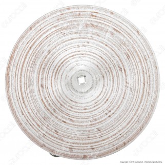 FAI Rosone Cilindrico in Legno 1 Foro Colore Bianco - mod. 7012/1/BI/F