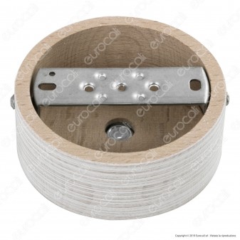 FAI Rosone Cilindrico in Legno 1 Foro Colore Bianco - mod. 7012/1/BI/F