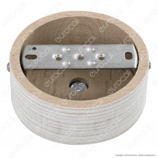 FAI Rosone Cilindrico in Legno 1 Foro Colore Bianco - mod. 7012/1/BI/F
