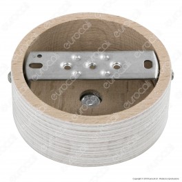 FAI Rosone Cilindrico in Legno 1 Foro Colore Bianco - mod. 7012/1/BI/F