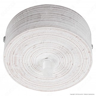 FAI Rosone Cilindrico in Legno 1 Foro Colore Bianco - mod. 7012/1/BI/F