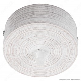 FAI Rosone Cilindrico in Legno 1 Foro Colore Bianco - mod. 7012/1/BI/F
