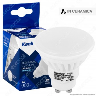 Kanlux TEDI MAXX Lampadina LED GU10 9W Faretto Spotlight 120° - mod.
