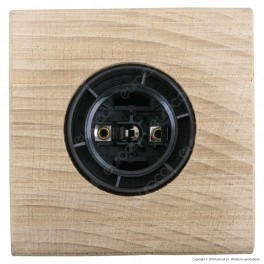FAI Bicchiere Portalampada in Legno per Lampadine E27 Colore Legno Naturale