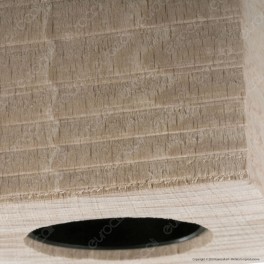 FAI Bicchiere Portalampada in Legno per Lampadine E27 Colore Legno Naturale