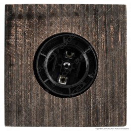 FAI Bicchiere Portalampada in Legno per Lampadine E27 Colore Wengè