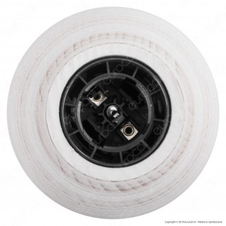 FAI Bicchiere Portalampada Sferico in Legno per Lampadine E27 Colore Bianco
