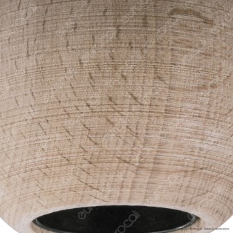 FAI Bicchiere Portalampada Sferico in Legno per Lampadine E27 Colore Legno Naturale