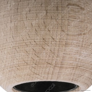 FAI Bicchiere Portalampada Sferico in Legno per Lampadine E27 Colore Legno Naturale