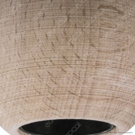 FAI Bicchiere Portalampada Sferico in Legno per Lampadine E27 Colore Legno Naturale