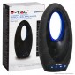 Immagine 1 - V-Tac VT-6133 Speaker Bluetooth Portatile 5W con LED Blu e Microfono Ingresso MicroSD AUX - SKU 7725