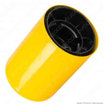 [EBAY] FAI Bicchiere Portalampada Cilindrico in Metallo per Lampadine E27 Colore Giallo - mod. 0146/GI   - 1