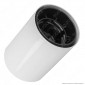 FAI Bicchiere Portalampada Cilindrico in Metallo per Lampadine E27 Colore Bianco Lucido - mod. 0146/BI