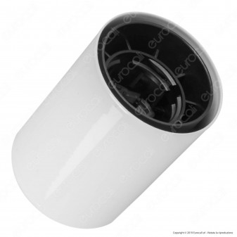 FAI Bicchiere Portalampada Cilindrico in Metallo per Lampadine E27 Colore Bianco