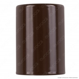 FAI Bicchiere Portalampada Cilindrico in Metallo per Lampadine E27 Colore Marrone - mod. 0146/MA
