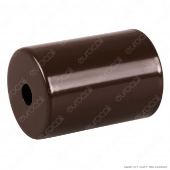 FAI Bicchiere Portalampada Cilindrico in Metallo per Lampadine E27 Colore Marrone - mod. 0146/MA