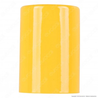 FAI Bicchiere Portalampada Cilindrico in Metallo per Lampadine E27 Colore Giallo - mod. 0146/GI