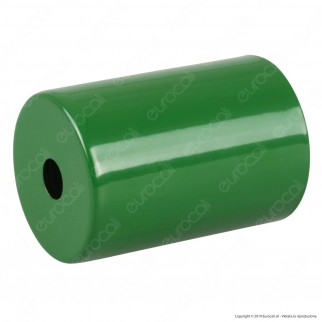 FAI Bicchiere Portalampada Cilindrico in Metallo per Lampadine E27 Colore Verde - mod. 0146/VE 