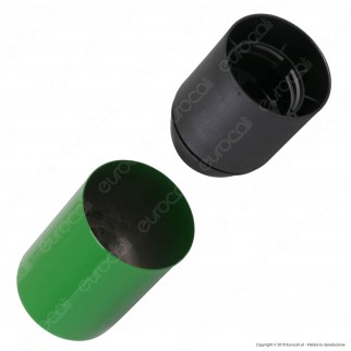 FAI Bicchiere Portalampada Cilindrico in Metallo per Lampadine E27 Colore Verde - mod. 0146/VE 