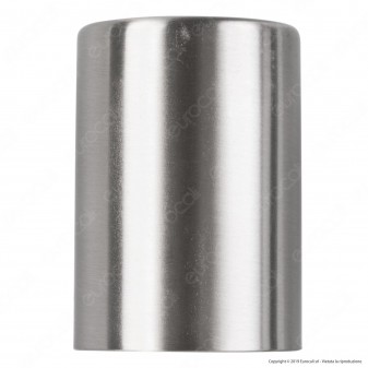 FAI Bicchiere Portalampada Cilindrico in Metallo per Lampadine E27 Colore Satinato - mod. 0146/SA