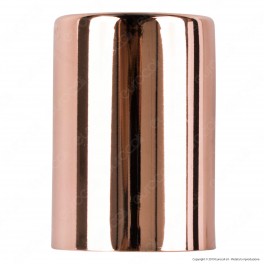 FAI Bicchiere Portalampada Cilindrico in Metallo per Lampadine E27 Colore Rame - mod. 0146/RA