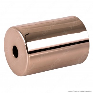 FAI Bicchiere Portalampada Cilindrico in Metallo per Lampadine E27 Colore Rame - mod. 0146/RA