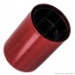 FAI Bicchiere Portalampada Cilindrico in Metallo per Lampadine E27 Colore Rosso - mod. 0146/RS [TERMINATO]