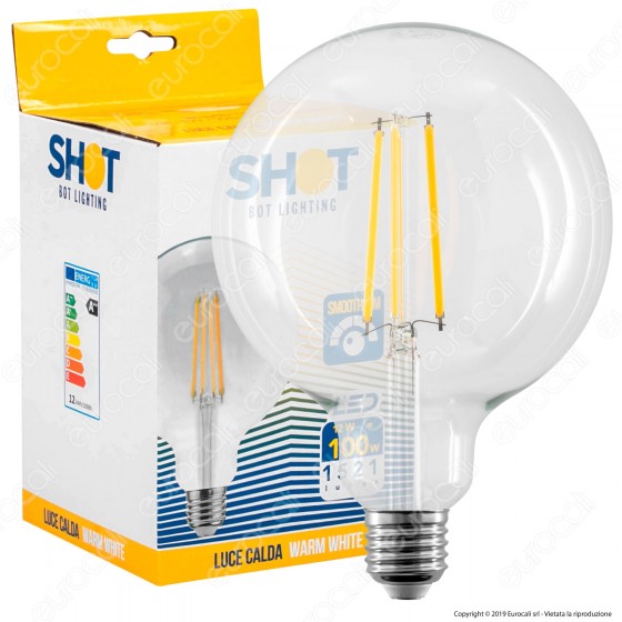 Bot Lighting Shot Lampadina LED E27 11W Bulb G125 Globo Filament Bot Lighting Shot Lampadina LED E27 11W Bulb G125 Globo Filament