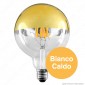 Immagine 2 - FAI Lampadina E27 Filamenti LED 8W Globo G125 con Calotta Dorata Dimmerabile - mod. 5262/CA/ORO