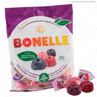 Caramelle Bonelle Le Gelées al Gusto Frutti di Bosco Senza Glutine 100% Vegane - Busta 160g