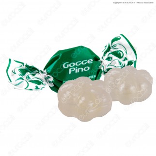 Caramelle Dure Gocce con Ripieno al Pino Senza Glutine 100% Vegane -