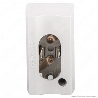 FAI Portalampada Per Lampade Linestra S14d in Plastica - Colore Bianco - mod. 9201