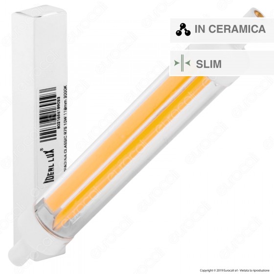 Ideal Lux Lampadina LED COB R7s L118 10W Bulb Tubolare Slim - mod. Ideal Lux Lampadina LED COB R7s L118 10W Bulb Tubolare Slim - mod.