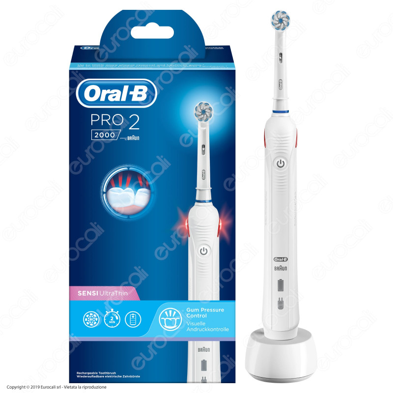 [EBAY] Oral-B Pro 2 2000 Spazzolino Elettrico Ricaricabile Bianco con Testina Sensi UltraThin