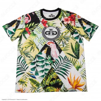Grace Galss T-Shirt Manica Corta in Tessuto Traspirante - Fantasia Tropical
