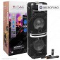 V-Tac Audio VT-6210-2 Soundor 10x2 Cassa con Bluetooth Karaoke LED RGB Telecomando e Microfoni - SKU 7734 [TERMINATO]