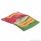 Immagine 2 - Il Morello Classic Portatabacco in Vera Pelle Jamaica Verde Gialla e Tessuto Jeans Rosso