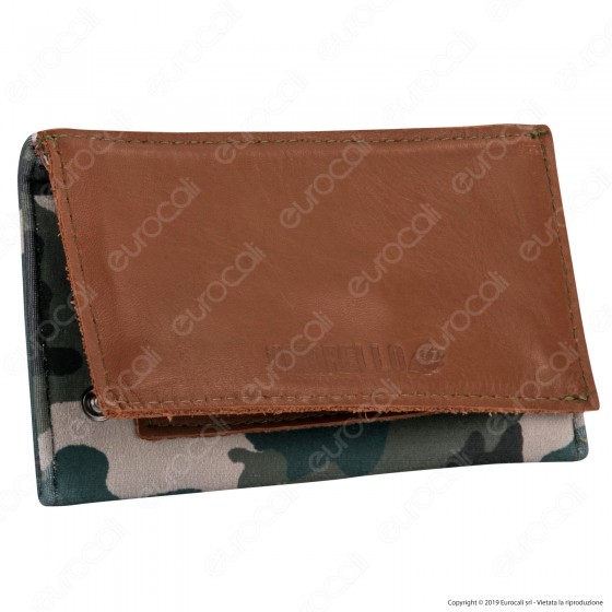 Il Morello Classic Portatabacco in Vera Pelle Marrone Cuoio e Neoprene Mimetico Il Morello Classic Portatabacco in Vera Pelle Marrone Cuoio e Neoprene Mimetico
