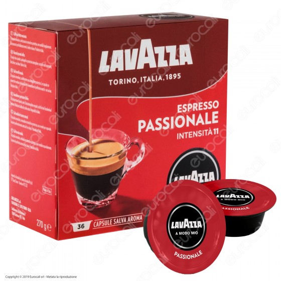 Acquista 36 Capsule Caffè Lavazza Espresso Passionale