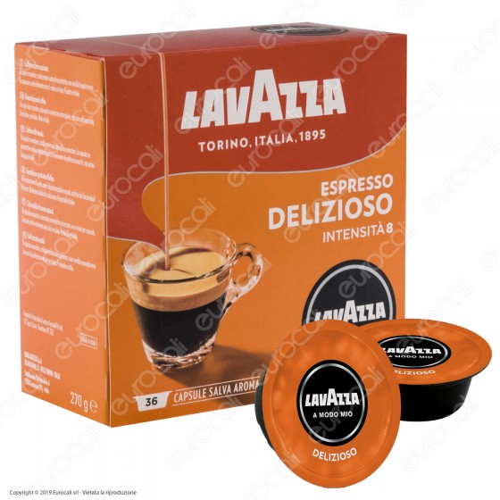 36 Capsule Caffè Lavazza Espresso Delizioso - Cialde Originali Lavazza A Modo Mio 36 Capsule Caffè Lavazza Espresso Delizioso - Cialde Originali Lavazza A Modo Mio