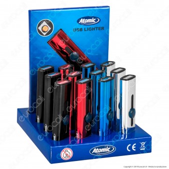 Atomic Accendino USB Ricaricabile Antivento